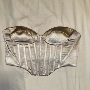 ZARA SATIN BUSTIER BRA TOP
